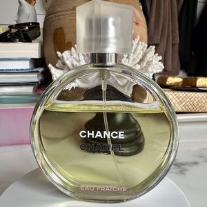 CHANEL “Chance” Eau Fraîche Eau De Toilette Spray 75% Full  3.4oz French Perfume